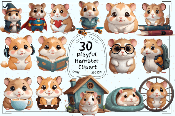30 Cute Kawaii Playful Hamster Clipart: A Digital Design Deep Dive