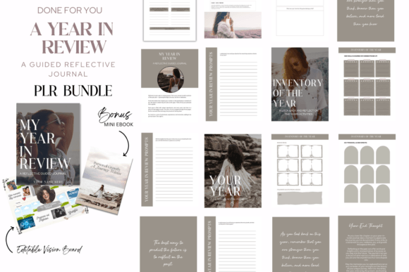 A Year in Review Guided Journal Bundle