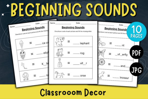 Beginning Sounds Fill the Missing Letter: A Creative Font Guide