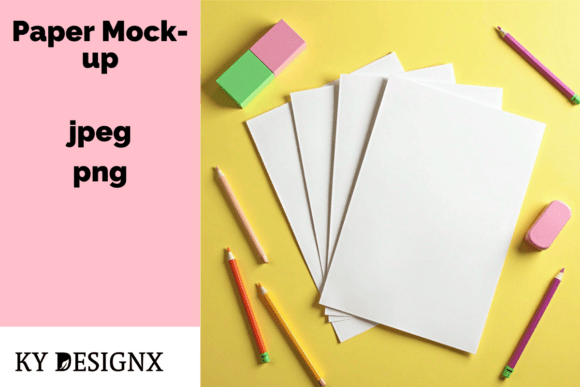 Colorful Paper Mockup: Bold Design Presentation