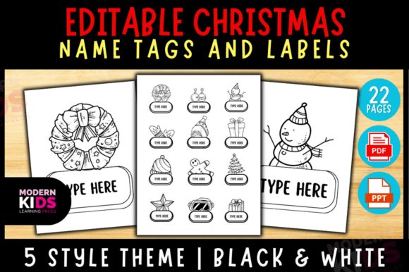 Editable Christmas Name Tags: Your Festive Branding Toolkit