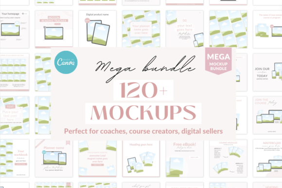Elevate Your Digital Products: The Ultimate Canva Mockup Template Bundle