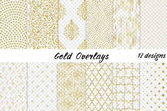 Gold Glitter Overlays: Digital Papers for Sparkle
