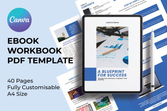 Master Your Content Creation with the Clean Ebook Workbook PDF Canva Template