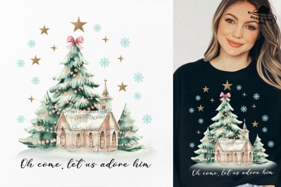Oh Come Let Us Adore Him Christmas Tree: A Design Asset