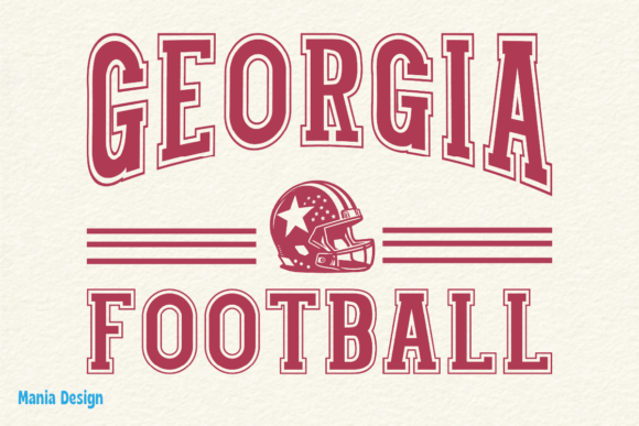 Retro Georgia Football SVG: Vintage Team Spirit for Design